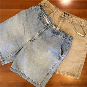 Two pair of men’s casual jean shorts